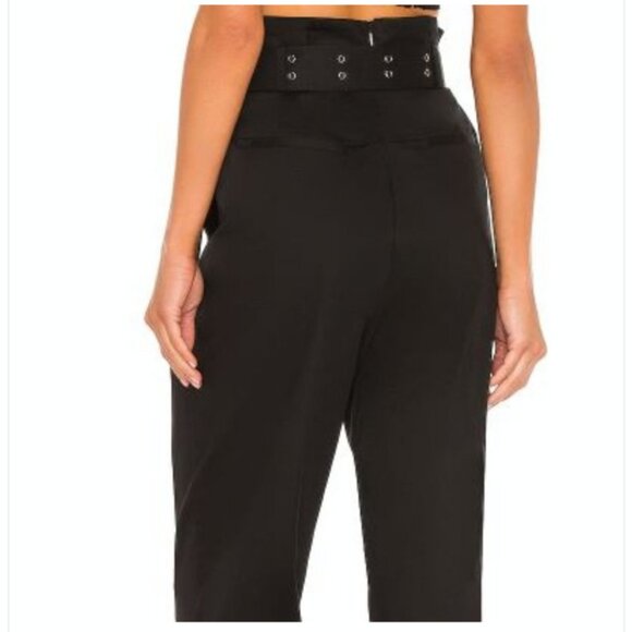 ALLSAINTS Ali trouser black high waist cotton pants Sz 4 pockets - Picture 3 of 12